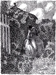 En el pabellón del jardín. Revista simbolista Vesy El Balance, 1905