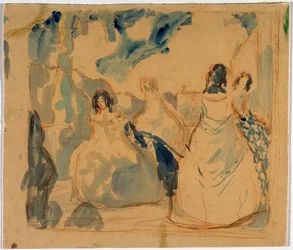 En la terraza, 1901