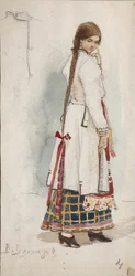 Diseño de vestuario para la ópera Rusalka de A. Dargomyzhsky