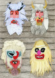 Máscaras folclóricas de invierno