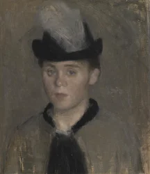 Ida Ilsted, la prometida del artista. Boceto