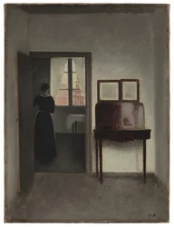 Interior con mujer (Stue med en kvinde), c. 1897 (óleo sobre lienzo)