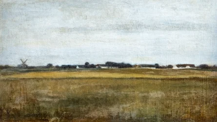 Paisaje de Virum cerca de Frederiksdal, verano