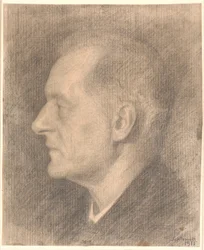Retrato de Alfred Bramsen, perfil