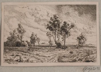 Paisaje en clima tormentoso