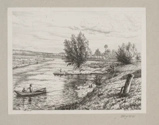 Paisaje en el Río Marne