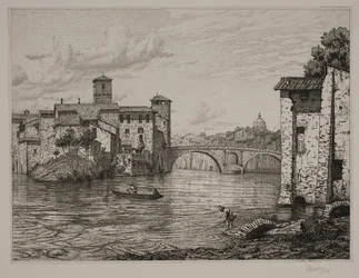 Vista de Ponte Rotto en Roma