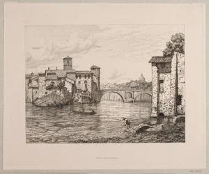 Vista del Ponte Rotto en Roma