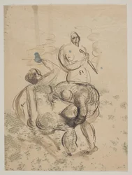 Composición con tres mujeres desnudas