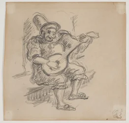 Payaso tocando el laúd