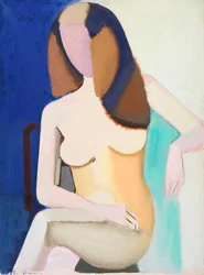 Desnudo femenino sentado