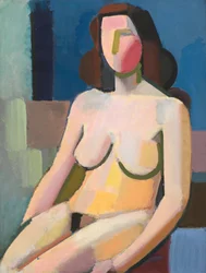 Desnudo femenino sentado