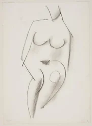 Mujer desnuda sentada vista de frente