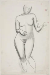 Modelo femenina de pie