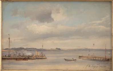 Un puerto de barcos. Humlebæk, Zelanda