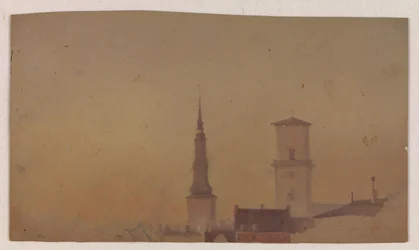 Estudio de las agujas de la iglesia de Petri y la catedral de Nuestra Señora