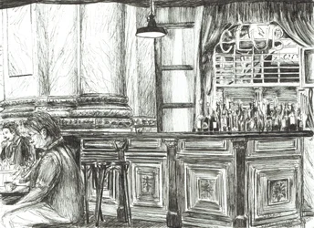 Café en el Royal Exchange, Manchester, 2011