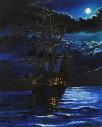 Galeón anclado