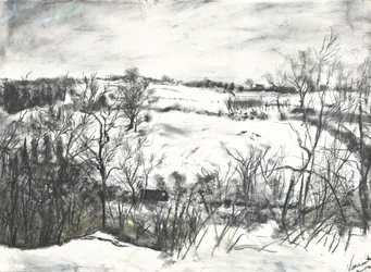 Nieve sobre la tierra en Osmotherley