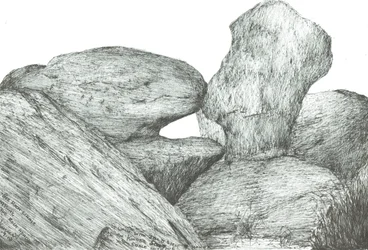 Rocas besándose en Kinder Scout, 2007