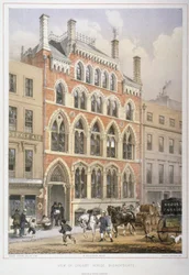 Crosby Hall en el no 95 Bishopsgate, Ciudad de Londres, 1860