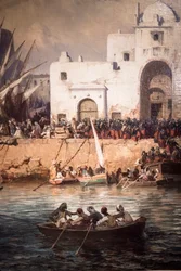 Embarque de los zuavos de Argel a Crimea
