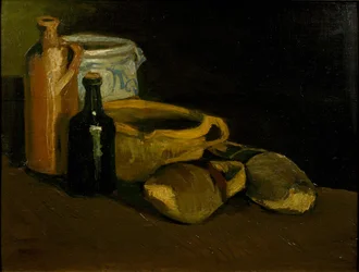 Naturaleza muerta con zuecos y ollas, 1884