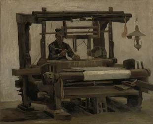 Tejedor en el telar, 1884