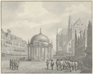 El juramento de las Regulaciones del Gobierno en Grote Markt en Haarlem, 5 de septiembre de 1787