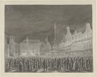 Celebración de la Proclamación de la Alianza con Francia en el Grote Markt de Haarlem, 1795