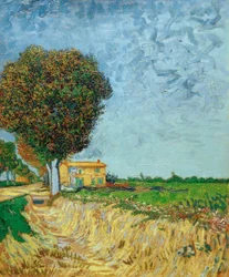 Alameda en Arles con casas