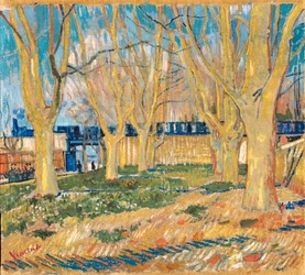 "Avenida de los plátanos cerca de la estación de Arles" (Avenida de los plátanos cerca de la estación de Arles) Pintura de Vincent van Gogh (1853-1890) 1888 París, Museo Rodin