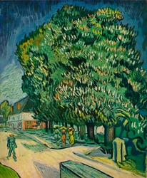 Castaños en flor, 1890