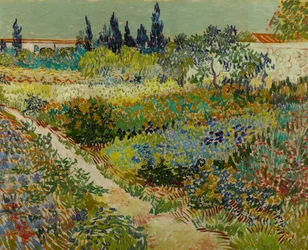 Holandés: Tuin te Arles Jardín florido con sendero