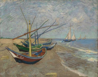 Barcos de pesca en la playa de Les Saintes-Maries-de-la-Mer. Arles, junio 1888