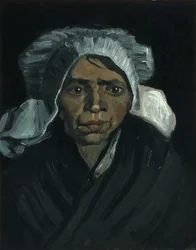 cabeza de una mujer campesina