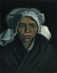 Cabeza de campesina, diciembre de 1884 (óleo sobre lienzo)