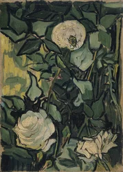 Pintura ""Rosas"" de Vincent van Gogh (1853-1890) 1890 Museo Van Gogh, Amsterdam