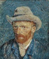 Autorretrato con sombrero de fieltro, 1887-88