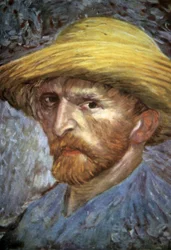 Autorretrato con sombrero de paja, 1887