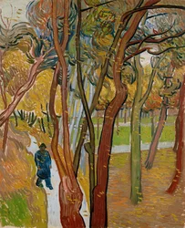 El jardín del Hospital de Saint Paul La caída de las hojas, 1889