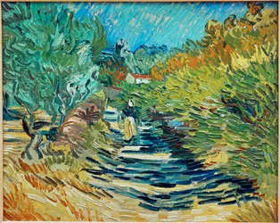 El camino de Saint-Remy (óleo sobre lienzo)