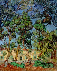 Árboles en el jardín del hospital Saint-Paul, 1889