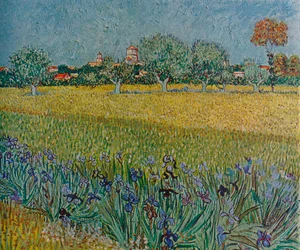 Vista de Ales con lirios en flor, 1888