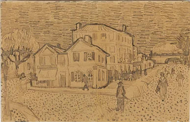 La casa de Vincent en Arles, de una carta a su hermano Theo, ejecutada en Arles, 1888