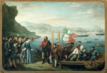 Giuseppe Garibaldi parte de Quarto para la expedición de los Mil (pintura)