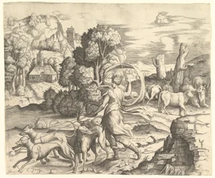 Diana la Cazadora en un Paisaje, ca. 1530-1542