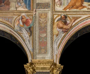 Nave central, Pluma Cuarta y Quinta Campata Norte, Vincenzo Campi 1573, Bustos con Profetas
