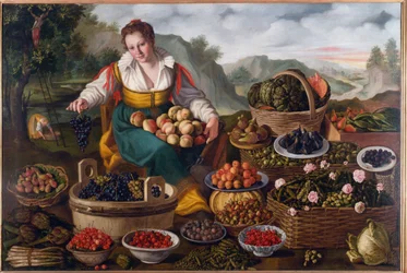 Vendedor de frutas, 1578-81
