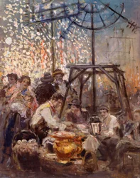 Vendedor de pulpos en Piedigrotta, por Vincenzo La Bella (1872-1954)